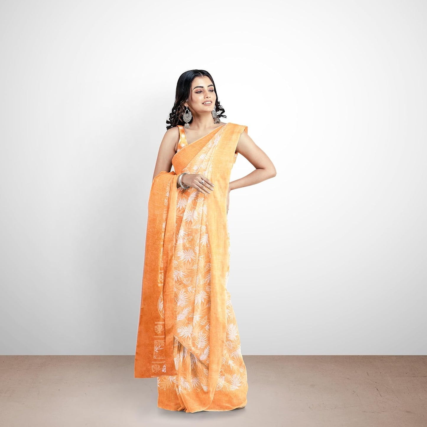 Hira Silk Saree with Unstitched Blouse, Kumkum Box and Sindur for Women