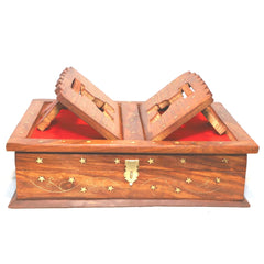 KAAL ENTERPRISES Wooden Rehal Box | Book Storage | Book Holder | Holy Book Reader | Book Stand | Holy Book Stand Box for Quran Ramayan Bible Gita Guru Granth Sahib | Religious Book Box | Foldable Box