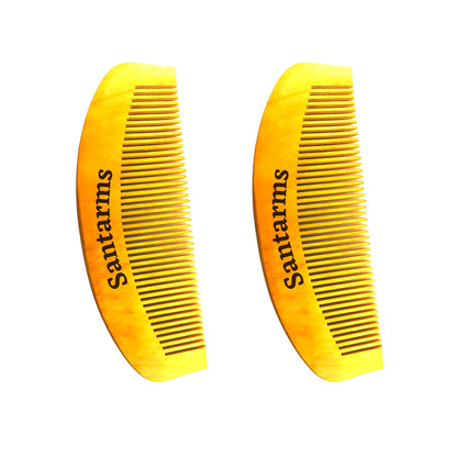 Santarms wooden neem comb for women men hair growth with wide wood tooth combs brush bamboo mens wodden combo set anti dandruff - mini comb for beard (Qty: 10)