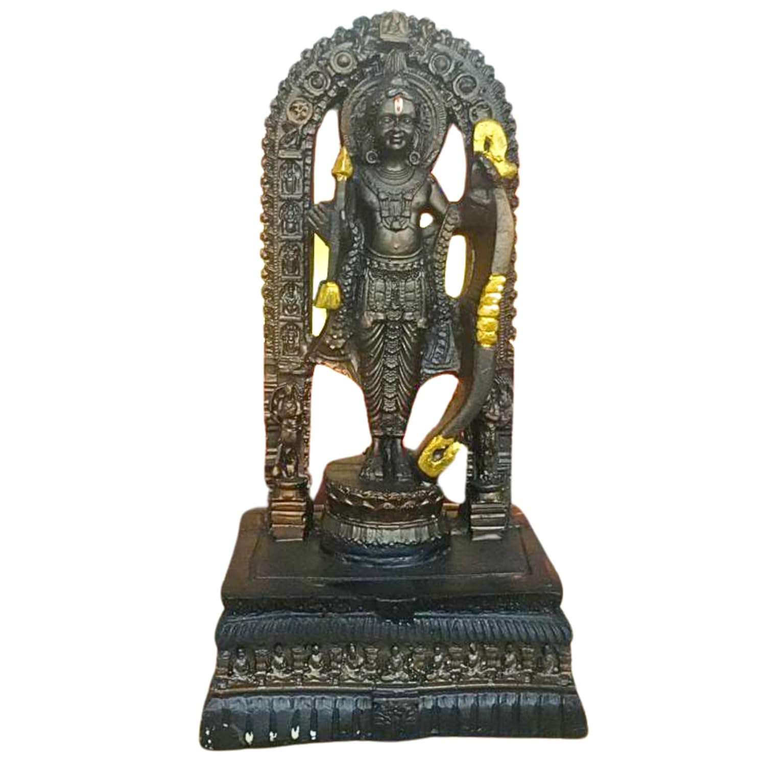 santarms Ram Lalla Idol Ram Ji Murti Ayodhya 3D Model Idol Home Decor Showpiece Murti for Home Decor Decoration Gift, 1 Pcs