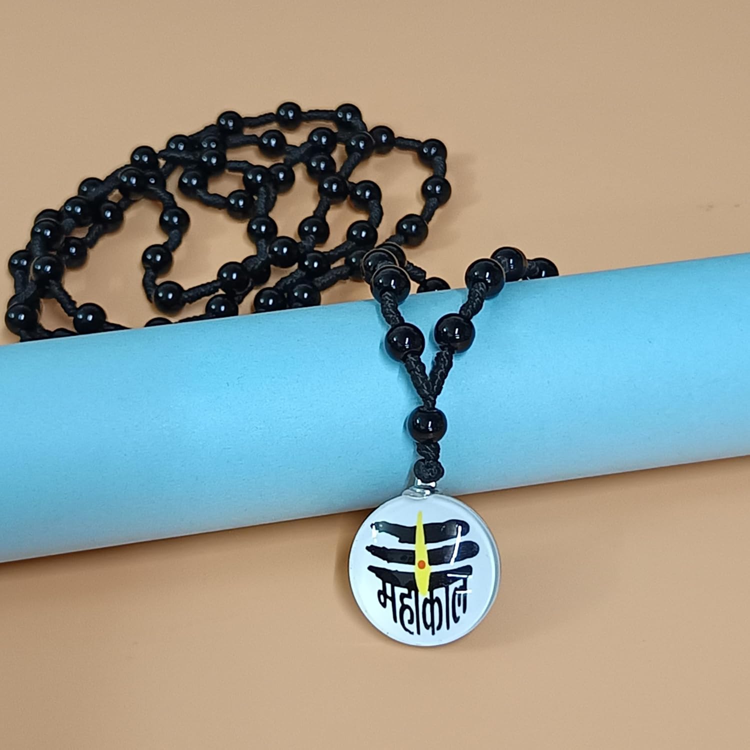 santarms Mahakal Beads Mala mahakaal Locket for Men Women Boys & Girls