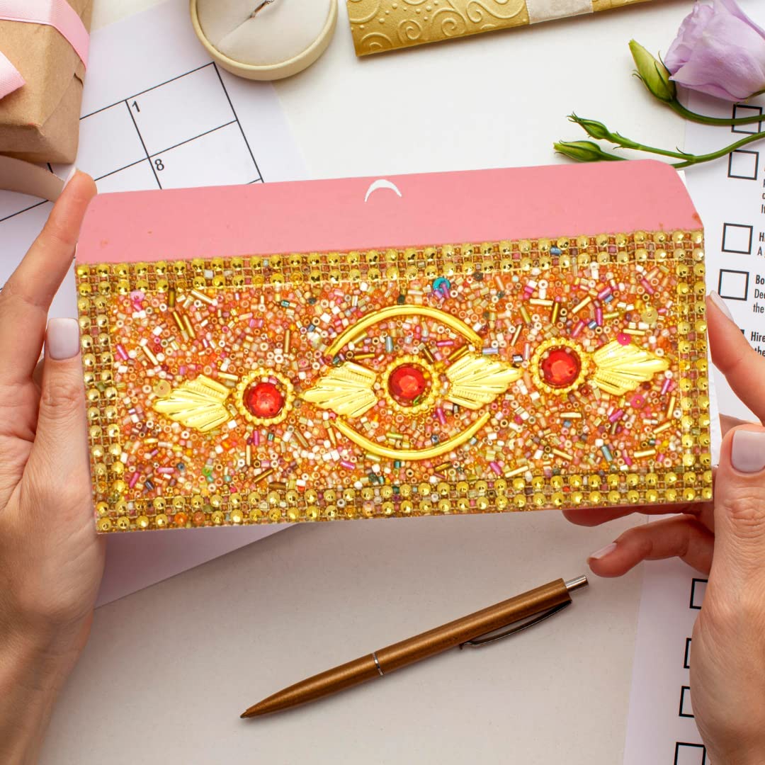 Santarms Handcrafted envelopes for Gifting Money shagun Envelope | Shadi k liye shagun lifafa for Groom Bride or Bridal for Marriage (1)