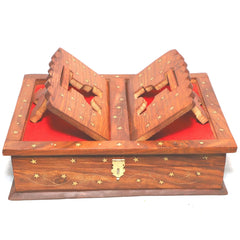 santarms Quran Shareef Box Rehal Book Decor Stand for Reading Quran Rehal Box - Sheesham Wood