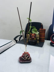 Santarms Elegant Om Agarbatti Stand Handcrafted Wooden Incense Stick Holder Perfect Pooja Accessory for Home Mandir Décor Traditional and Stylish Design for Spiritual Ambiance Home & Office