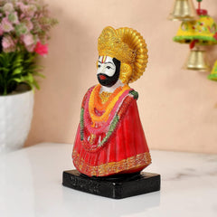 santarms Khatu Shyam Idol of Baba Shyam [Hare Ka Sahara Baba Shyam Humara] Car Dashboard Decorative Idol - Handcrafted Spiritual Figurine for Car, Home, or Office Decor - Buy