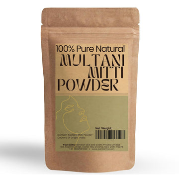 Santarms Natural Multani Mitti Powder 500gm | Pure Fuller's Earth Face Pack For Glowing Skin Improves Tone Free From Harsh Chemicals Suitable Radiant & Naturally Nourishing Hair Packs
