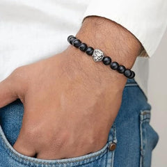 santarms Lion Bracelet for Men | Natural Stone Beaded Bracelet | Stylish Men's Fashion Jewelry | 1 PC