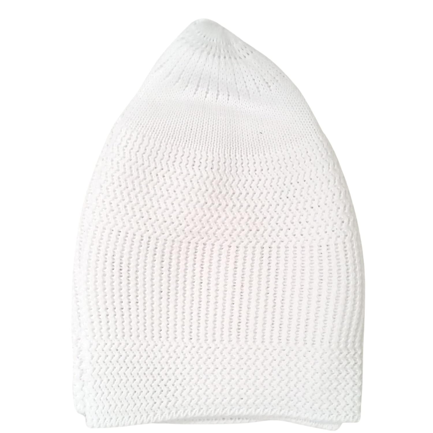 santarms Islamic Prayer Kufi Muslim Cap for Men and Boys, Namaz Topi for Namaz, Comfortable and Stylish Headwear for Daily Prayers and Religious Occasions, White, Pack of 3