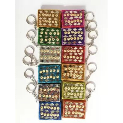santarms Multicolor Antique Diary Vintage Handicraft Rajasthani Work Diary Key Chain with Lak Pen - 10 Pen and 10 diary : total items : 20 Pieces Combo