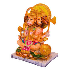 santarms Lord Panchmukhi Hanuman Idol 5 Head Bajrang Bali Exquisite Bajrangbali Sitting Murti Hindu God Figurine Statue for Home& Office Car Dashboard Gift