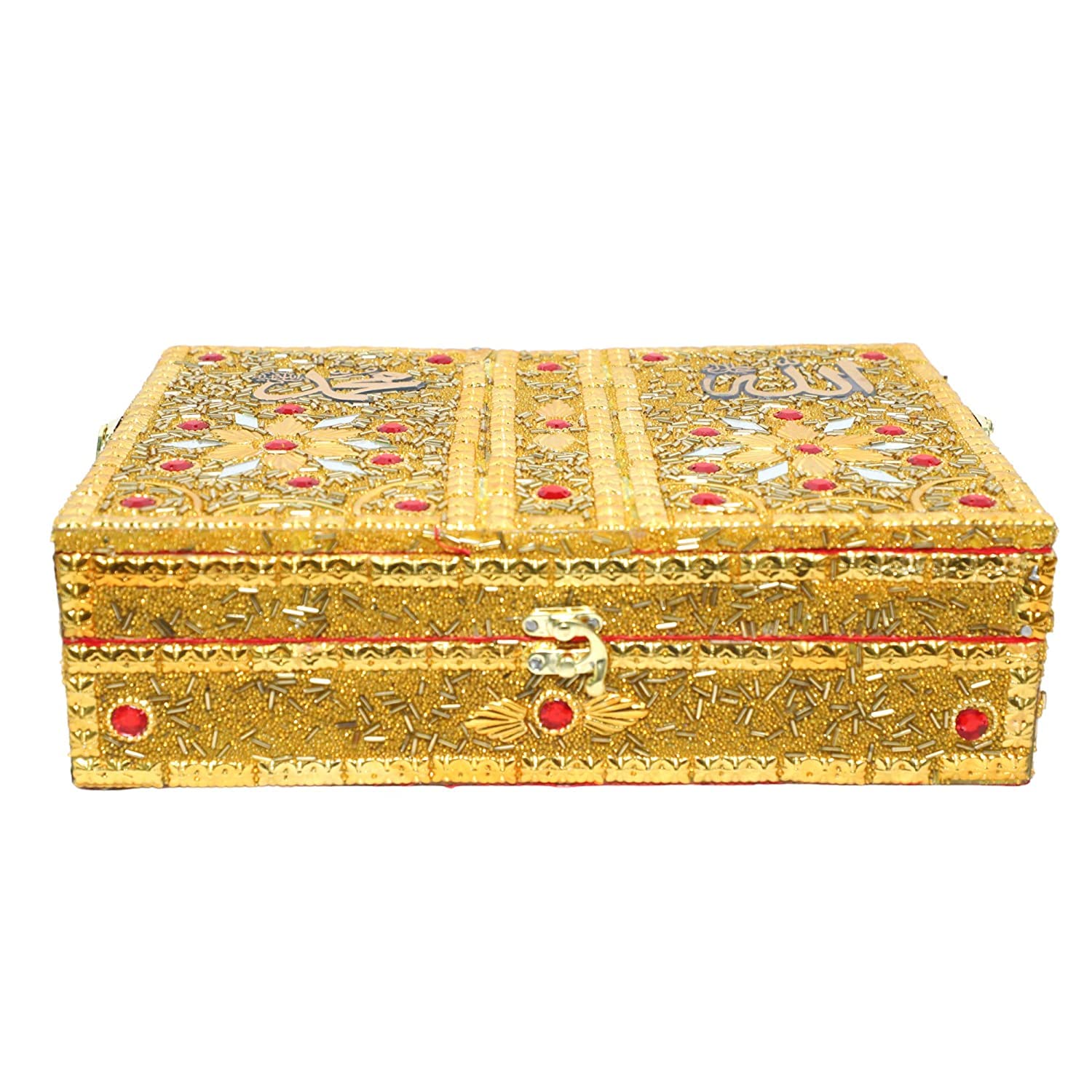 santarms Wooden Quran rehal Box rehal Quran Sharif holy Books Stand Box - The Sacred Wedding: Muslim Bride with Holy Quran Wooden Box, Al-Rihal, Kaaba and Book Stand for Reading