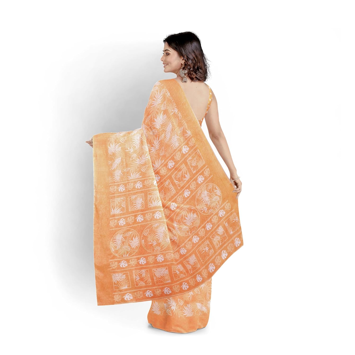 Hira Silk Saree with Unstitched Blouse, Kumkum Box and Sindur for Women