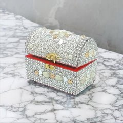 santarms Jewelry Box (White) Shringar Box Married Marriage Women Wedding Gift Gift Vanity Box with Wedding Gift Valentine Gift Gift for Girlfriend jewellery box, Pack of 1