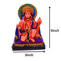 santarms Exquisite Marble Hanumanji Idol - Handcrafted Sankat Mochan Statue for Home Pooja & Office Decor - Lord Bajrangbali Pawan Putra- Perfect for Temple Altar, Spiritual Decor