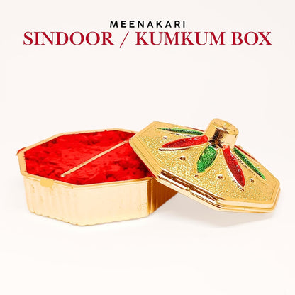 santarms Traditional Kumkum Sindoor Box – Beautiful Handcrafted Design for Weddings & Pooja Essentials