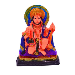 santarms Exquisite Marble Hanumanji Idol - Handcrafted Sankat Mochan Statue for Home Pooja & Office Decor - Lord Bajrangbali Pawan Putra- Perfect for Temple Altar, Spiritual Decor