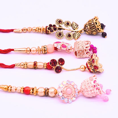 santarms Heartwarming Rakshabandhan: Choose the Perfect girls Rakhi for Your Brother/Sister pack of 4