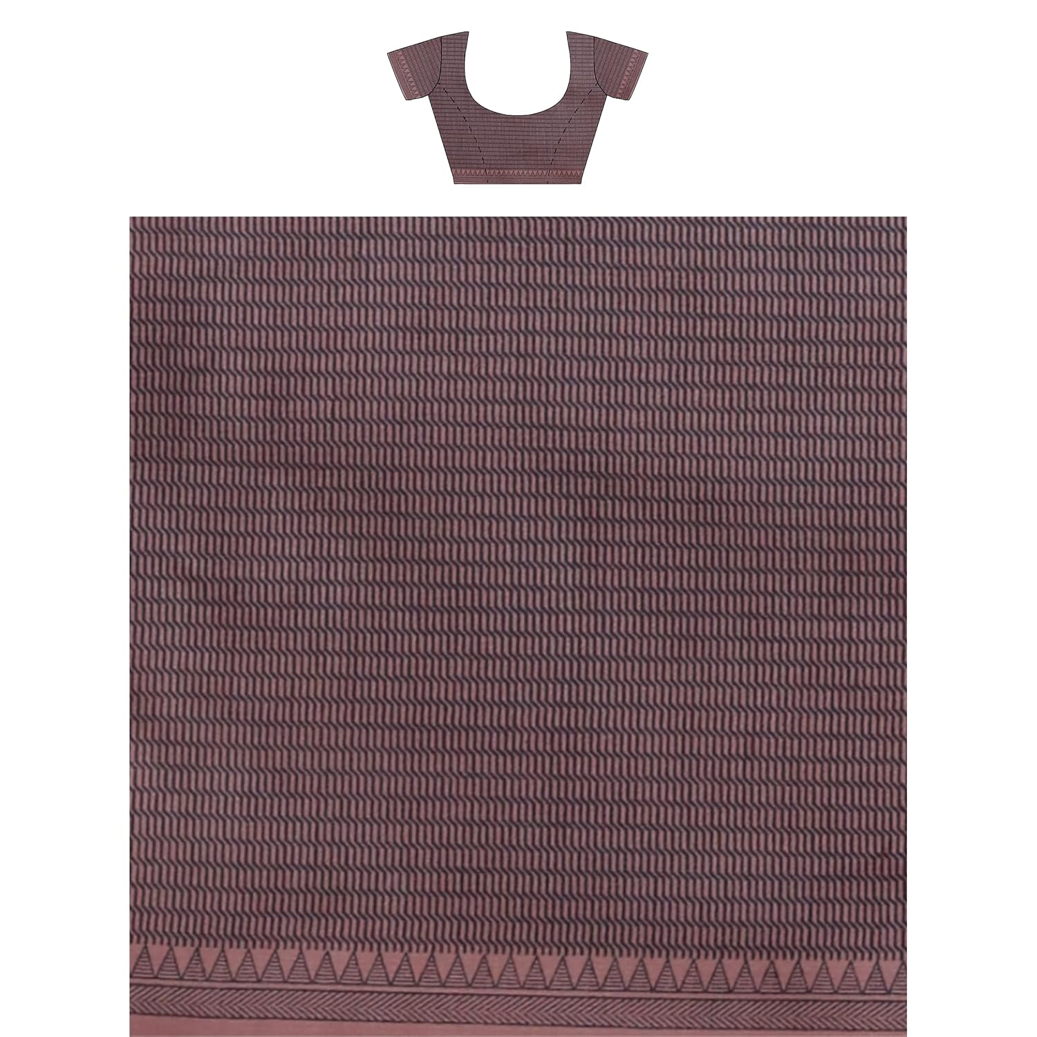 Hira Silk Kalamkari Saree with Unstitched Blouse Piece, Kumkum Box, Sindur for Women