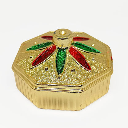 santarms Meenakari Roli Chawal Box - Pooja Accessory Kumkum Sindur Dabbi, Roli chawal, Pack of 1