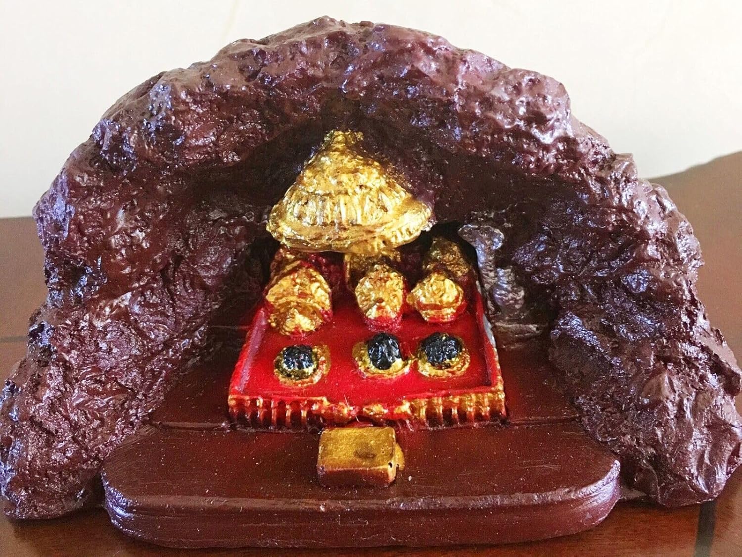 santarms MATA Vaishno Devi Darbar Maa Figurine, Durga Roop,Home and Office Decorative Showpiece Table, Gifts, Car Accessories Dashboard