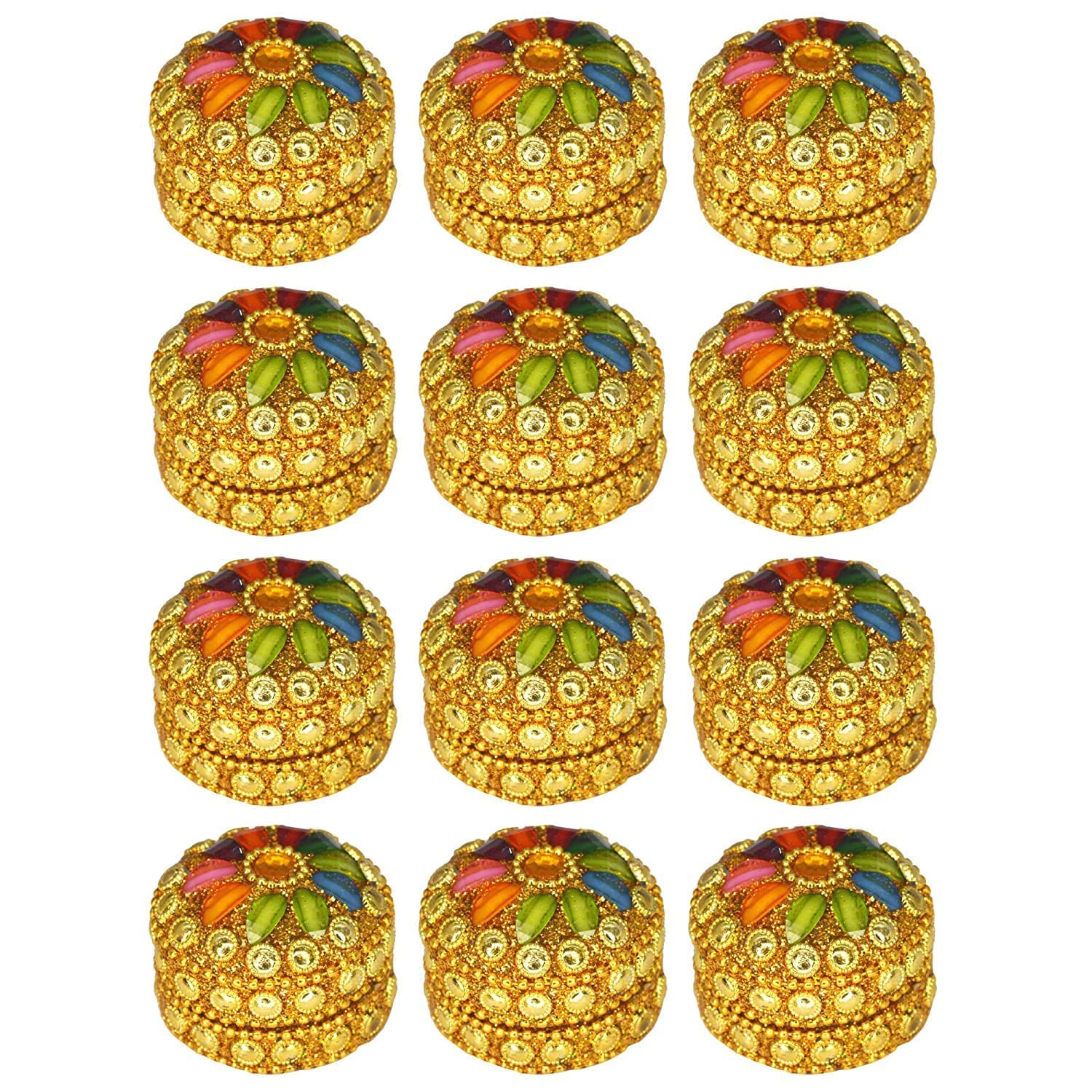 santarms Kumkum Box with Geeta Book from Gorakhpur Book Printing Press - Ideal Couple Gifts for Men and Women, Traditional Indian Religious Items for Spiritual Practices and Decor