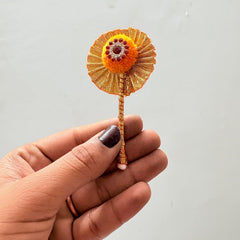 Santarms Sindoor Kumkum Powder, 10g, with Traditional Tilak Applicator Stick, Red