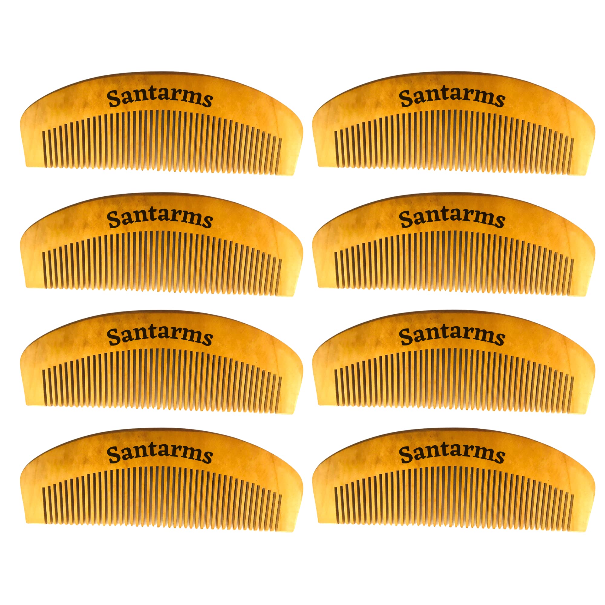 Santarms Neem Comb, Wooden Comb | Hair Growth, Hair fall, Dandruff Control | Hair Straightening, Frizz Control | Comb for Men, Women (1 Pcs)