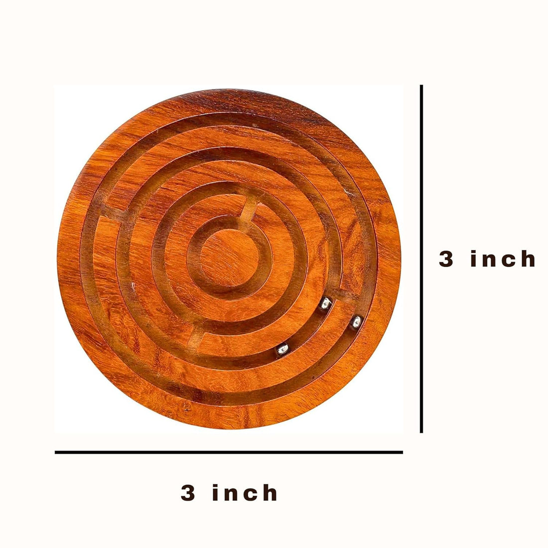 Santarms Vian Game Labyrinth, Ball-in-A-Maze Puzzles, Wooden Labyrinth Kid's Table Game for Kids (Small)