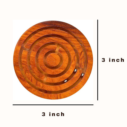 Santarms Vian Game Labyrinth, Ball-in-A-Maze Puzzles, Wooden Labyrinth Kid's Table Game for Kids (Small)
