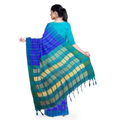 Hira Silk Cotton Saree for Women, Printed Sari with Unstitched Blouse Piece