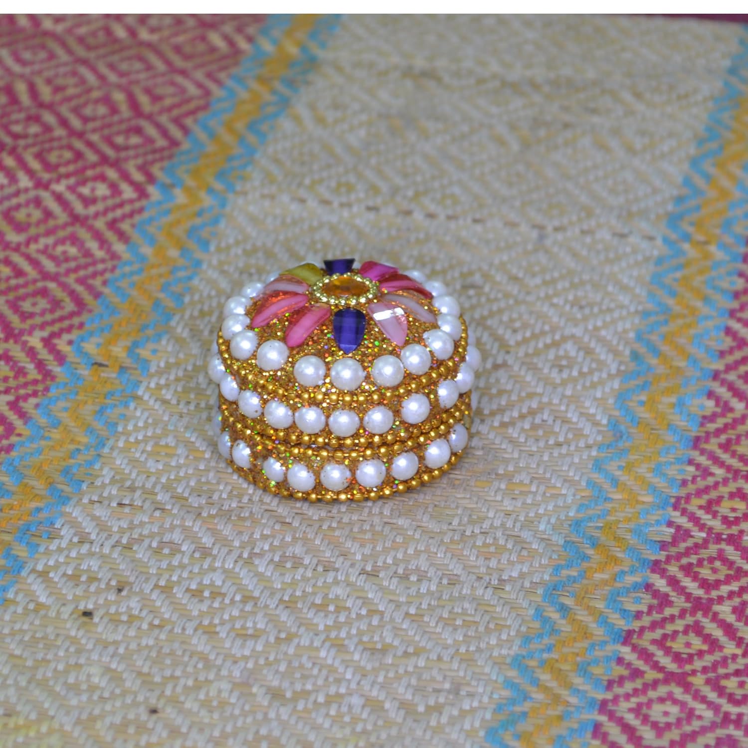 santarms kumkum sindoor Box handicrafts Fancy Stylish singhora shringar Box kumkum dabbi sindoor dabbi sindur dani with Tilak Stick (Set of 12)