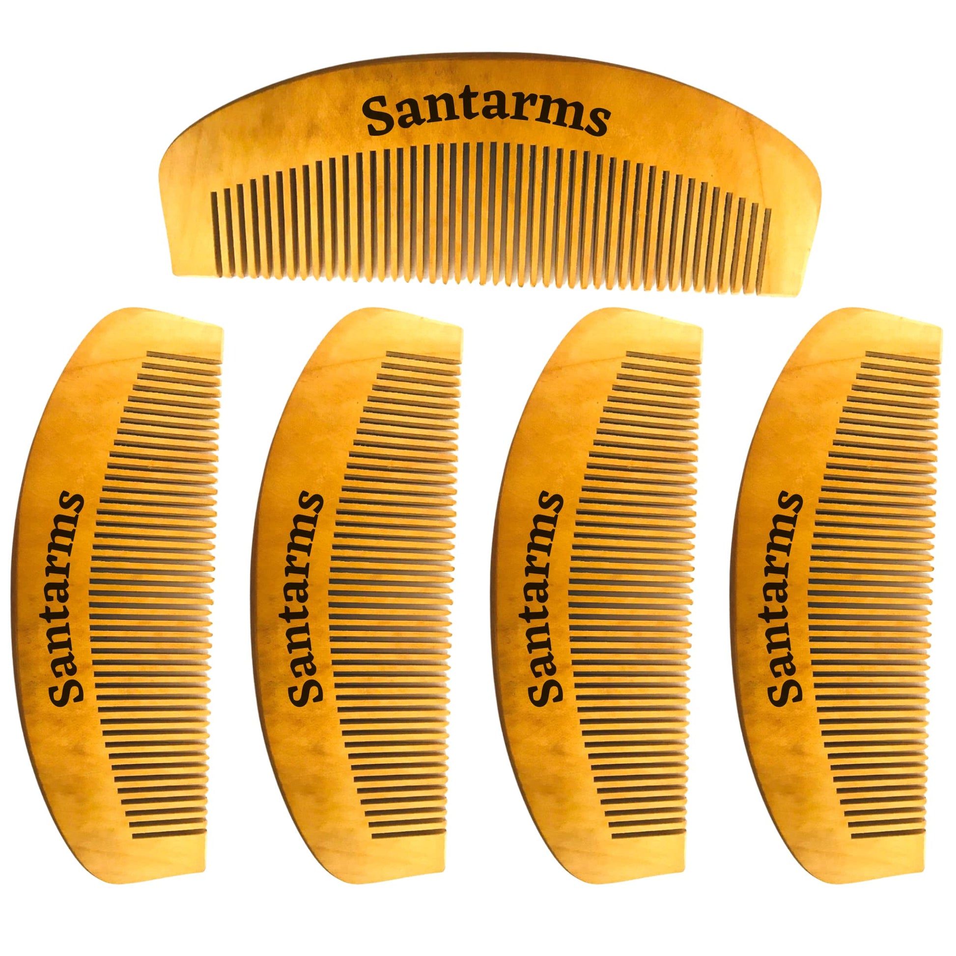 Santarms Neem Comb, Wooden Comb | Hair Growth, Hair fall, Dandruff Control | Hair Straightening, Frizz Control | Comb for Men, Women (1 Pcs)