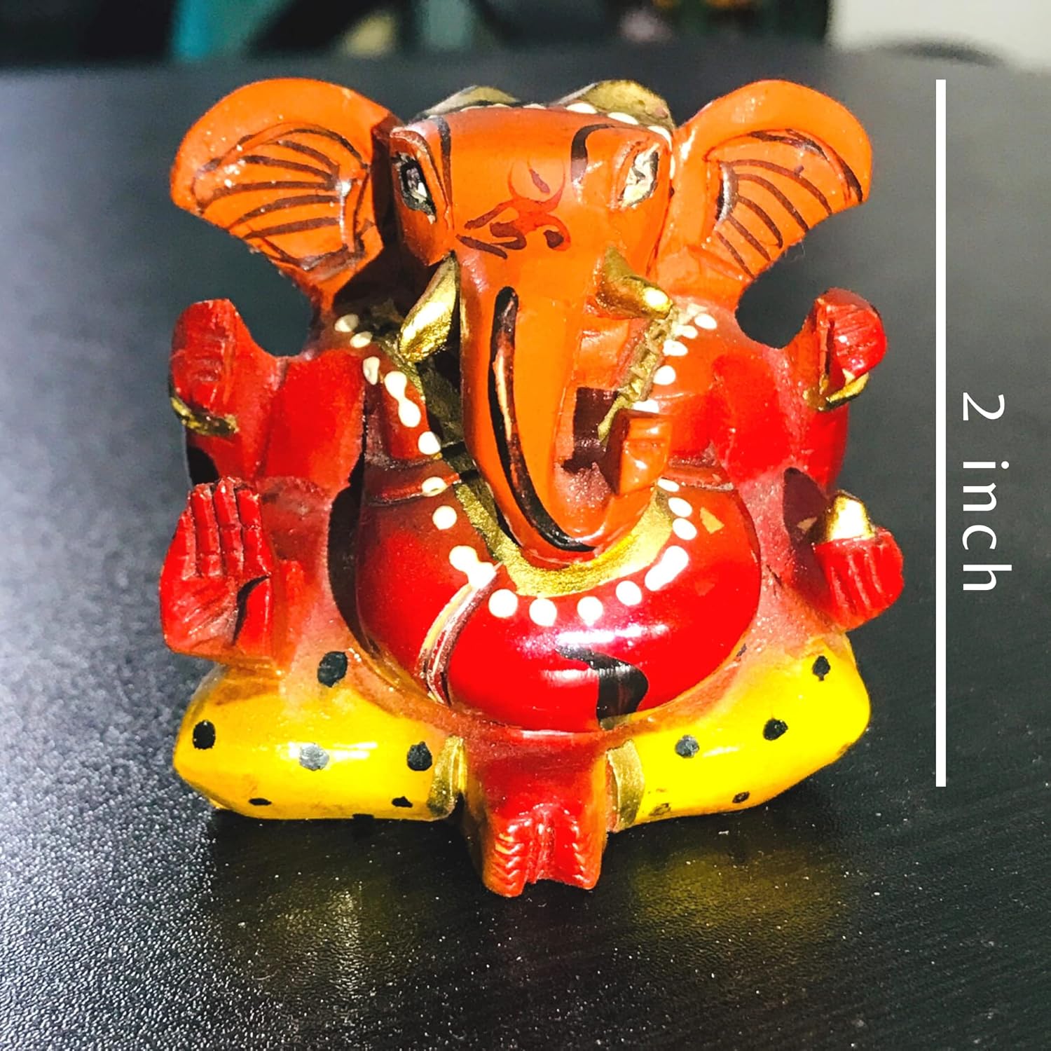 santarms sidhivinayak Ganesh Idol Statue - Idol for car Dashboard - Ganesha for Gift Items or Home décor Decoration Accessories - Size : 2 inch