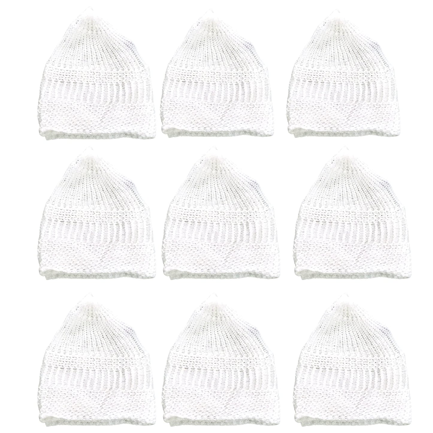 santarms Islamic Prayer Kufi Muslim Cap for Men or boy namaz topi for namaz - Combo White