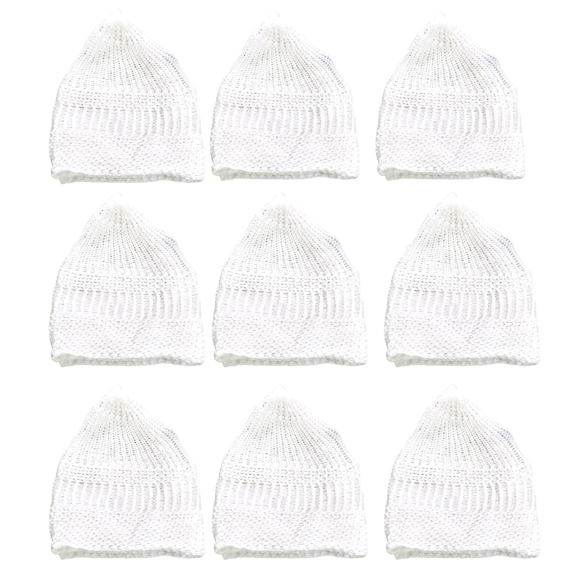 santarms Islamic Prayer Kufi Muslim Cap for Men or boy namaz topi for namaz - Combo White