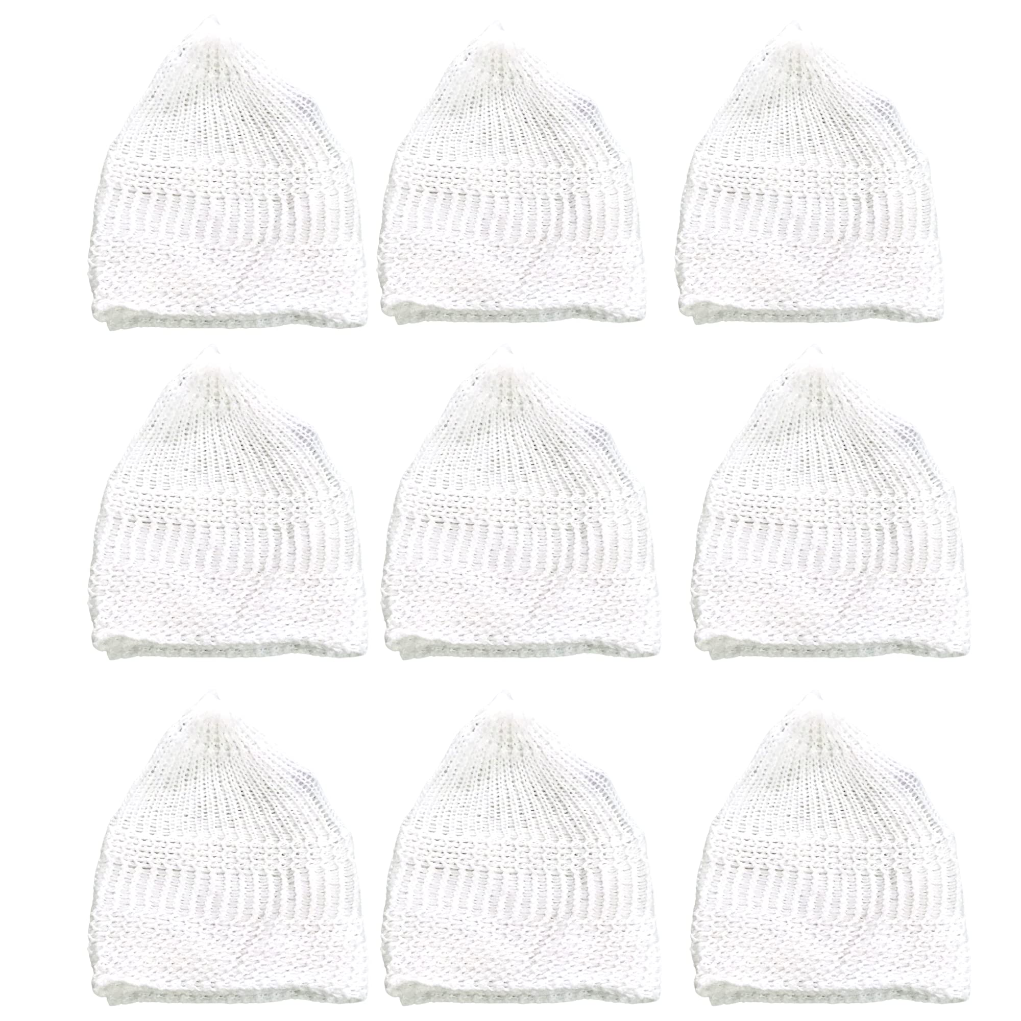 santarms Islamic Prayer Kufi Muslim Cap for Men or boy namaz topi for namaz - Combo White