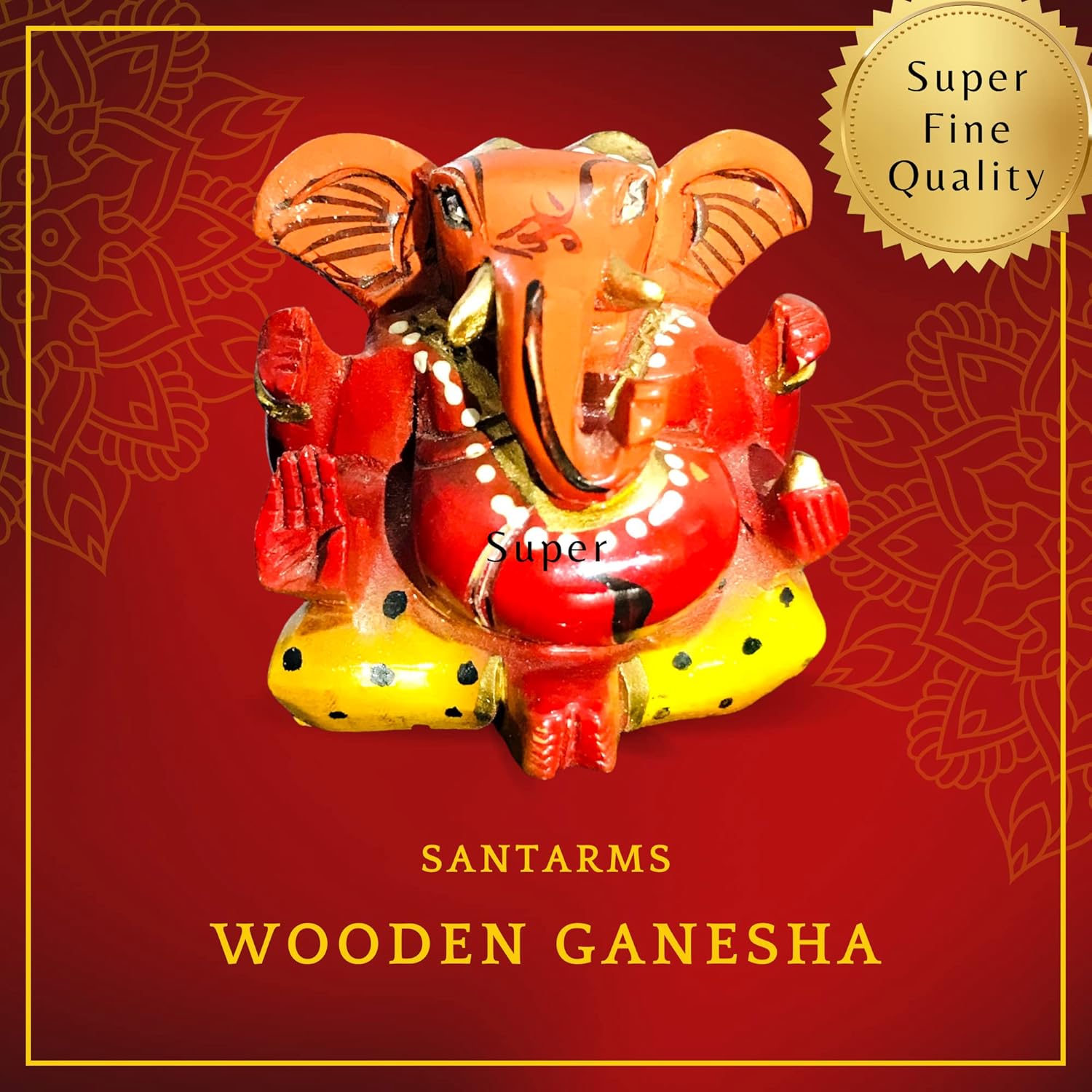 santarms sidhivinayak Ganesh Idol Statue - Idol for car Dashboard - Ganesha for Gift Items or Home décor Decoration Accessories - Size : 2 inch