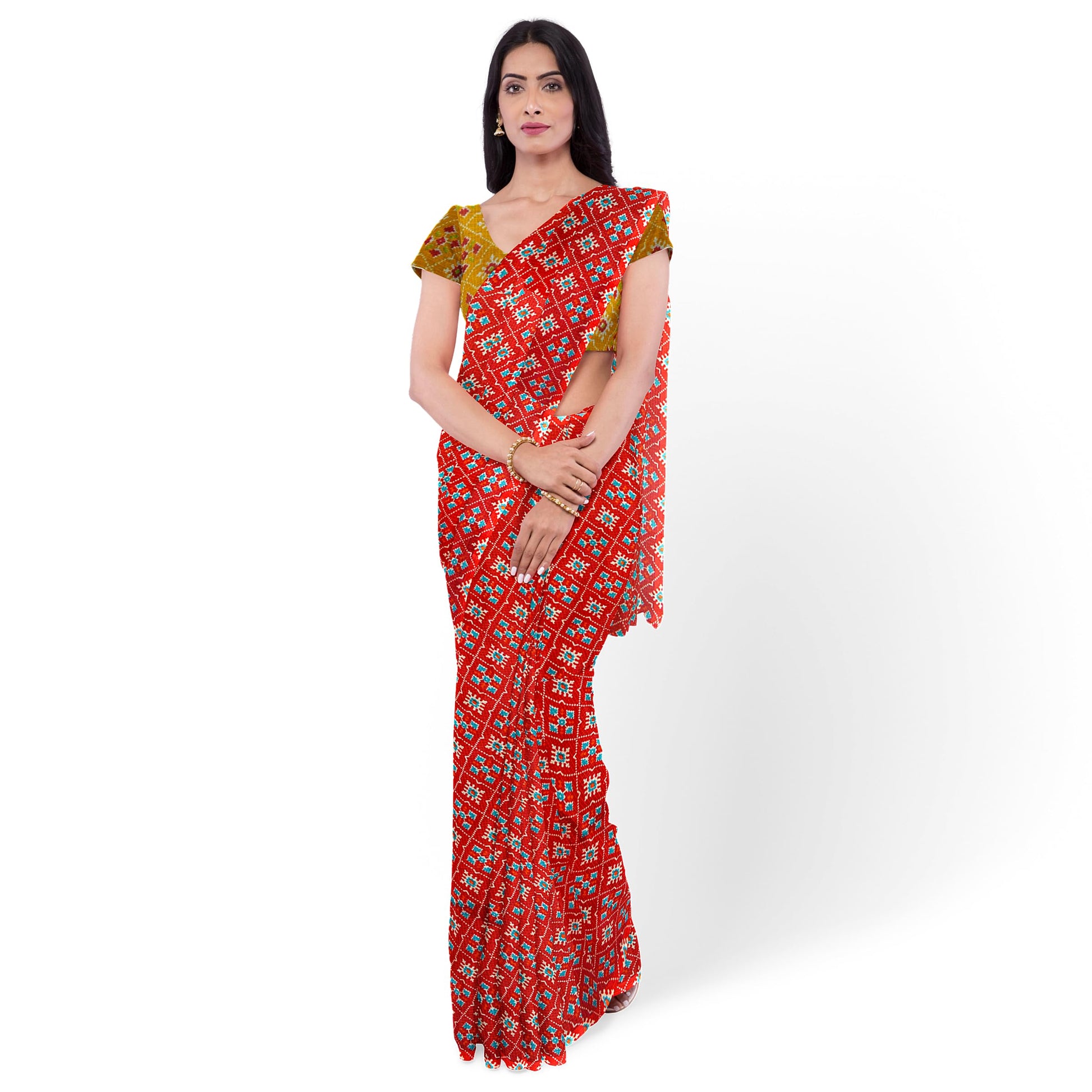 Hira Silk Printed Saree for Women, Tussar Silk Saree/Sari with Unstitched Blouse Piece