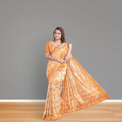 Hira Silk Cotton and Silk Saree with Unstitched Blouse Piece for Women - Pack of 2