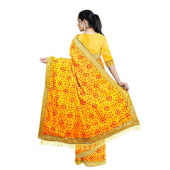 Hira Silk Saree for Women, Printed Silk Saree/Sari with Unstitched Blouse Piece - Pack of 2