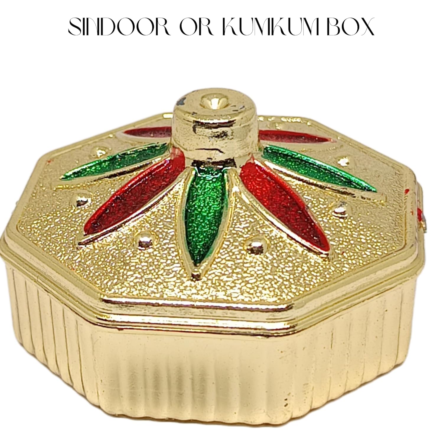 santarms Kumkum Box Set - 10 Small Containers for Roli, Chawal, Sindoor Powder, Pooja Items - Ideal for Indian Rituals