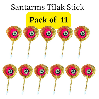 santarms Tilak Stick Gift Set – Fancy Pooja Articles for Sindoor, Kajal, Or Dandi Elegant Decorative Sticks Religious Ceremonies and Festivals (Set of 11) Ideal Gifting Spiritual Occasions