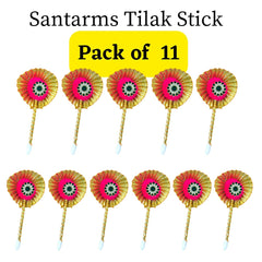 santarms Tilak Stick Gift Set – Fancy Pooja Articles for Sindoor, Kajal, Or Dandi Elegant Decorative Sticks Religious Ceremonies and Festivals (Set of 11) Ideal Gifting Spiritual Occasions