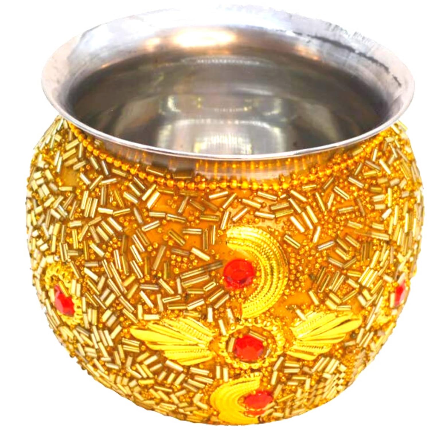 Santarms Pooja Thali with Kalash, Kumkum Boxes and Diya for Pooja Decoration