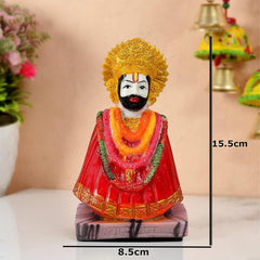 santarms Khatu Shyam Idol of Baba Shyam [Hare Ka Sahara Baba Shyam Humara] Car Dashboard Decorative Idol - Handcrafted Spiritual Figurine for Car, Home, or Office Decor - Buy