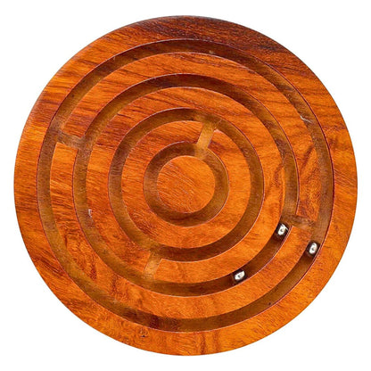 Santarms Vian Game Labyrinth, Ball-in-A-Maze Puzzles, Wooden Labyrinth Kid's Table Game for Kids (Small)