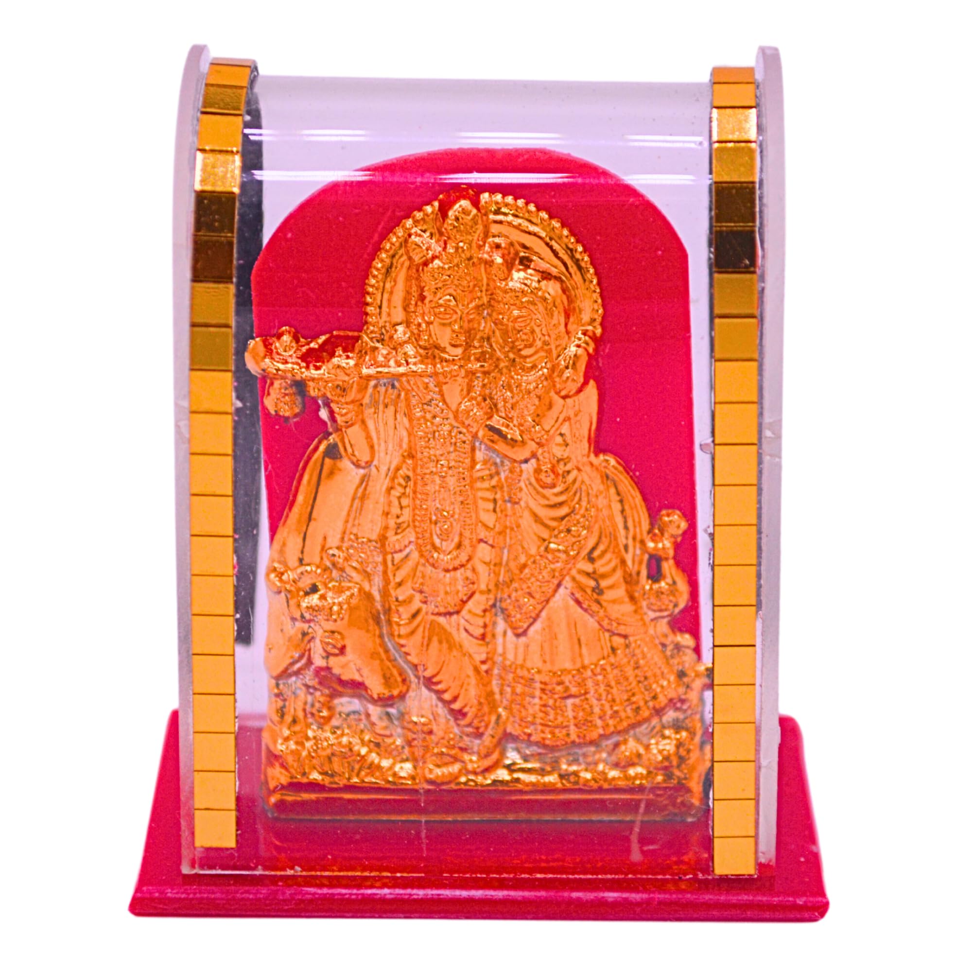 santarms God Idol Car Dashboard Cabinet Handicraft Statue Acrylic Cover Home Room Office Temple Mandir Murti Decor Showpiece Item (1) (Ganesha)