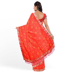 Hira Silk Saree for Women, Printed Silk Saree/Sari with Unstitched Blouse Piece