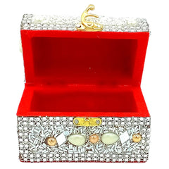 santarms Jewelry Box (White) Shringar Box Married Marriage Women Wedding Gift Gift Vanity Box with Wedding Gift Valentine Gift Gift for Girlfriend jewellery box, Pack of 1