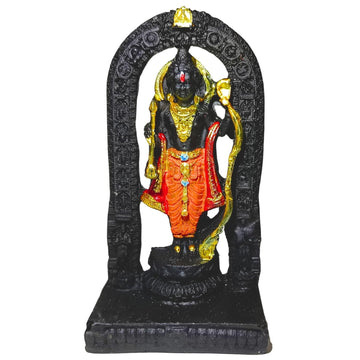 santarms Marble Stone Ram Lala, Lalla Idol 3D Statute for Home Decor, Exact Copy Ram Lala Murti Ayodhya Ram Lala Darbar Mandir Model
